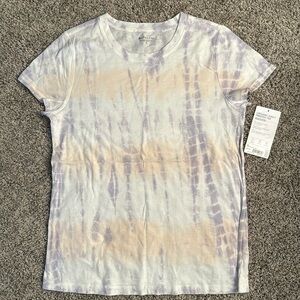 Athleta Organic Daily Crew Tee Tie Dyed